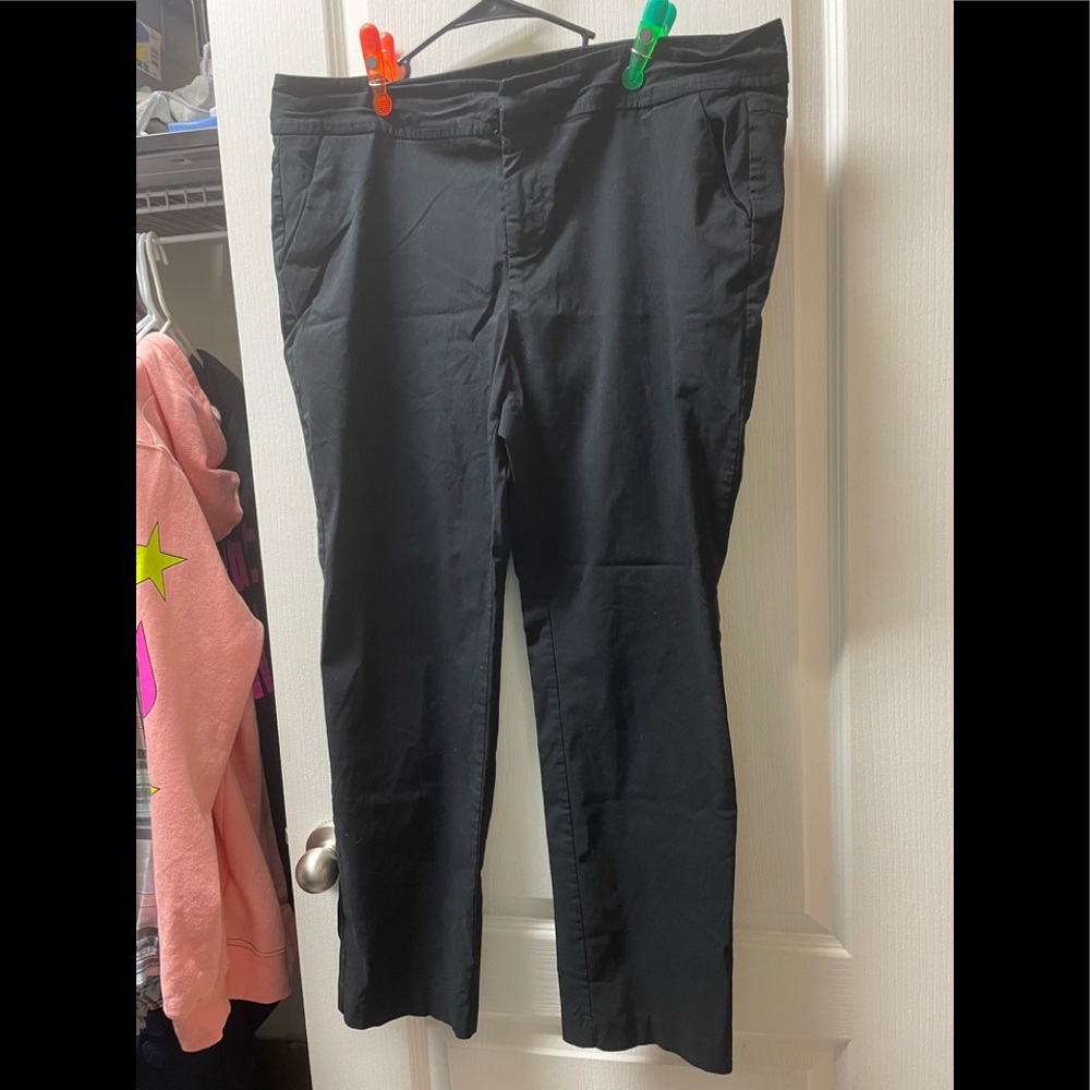 Torrid Studio Modern Deluxe Stretch Black Straight Leg Pant.